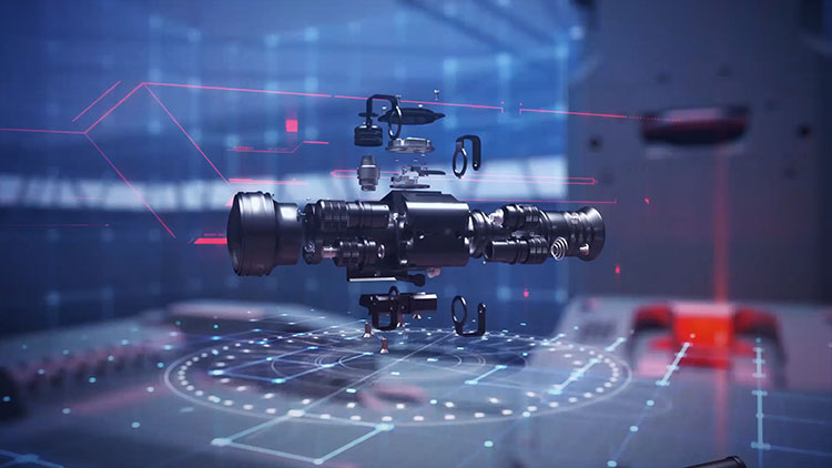 3D model of a thermal imaging device.
