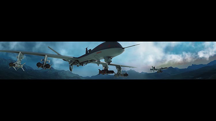 A hostile unmanned aerial vehicle (UAV).