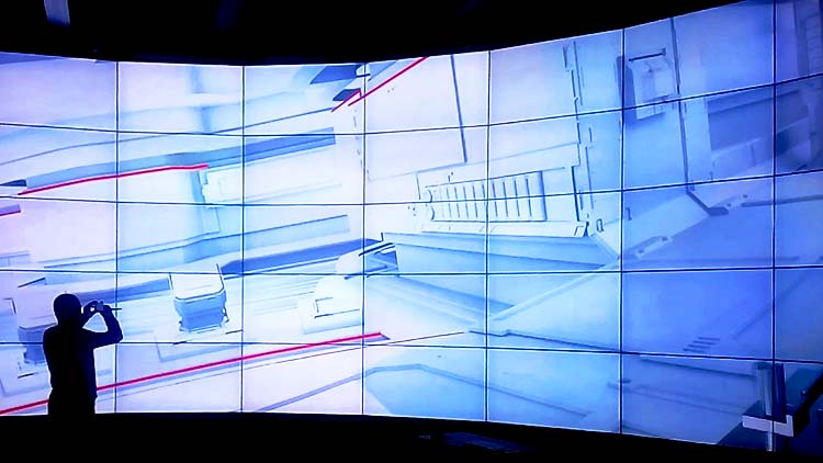 The info video demonstrated on the video wall.