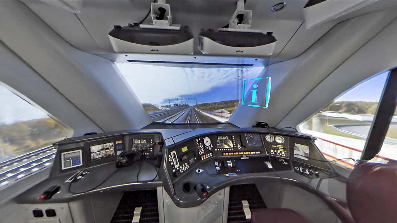 Train driver simulator.