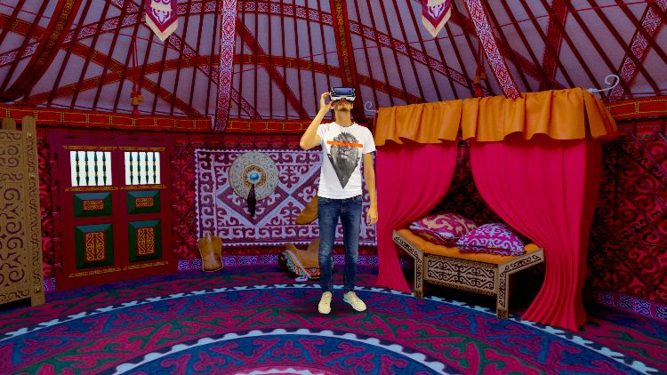 Have a look at Kazakh traditional dwelling with Samsung Gear VR!