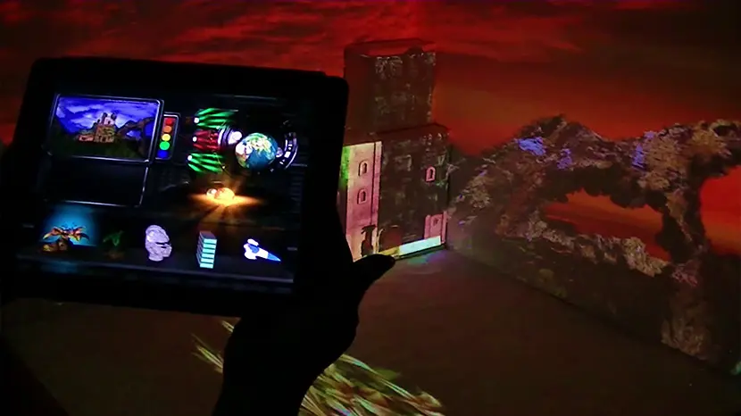 Management of the interactive 3D mapping with iPad.