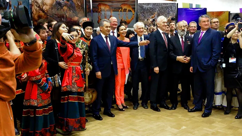 Sergey Shoygu, the President of the Russian Geographical Society and Minister of Defense of the Russian Federation.