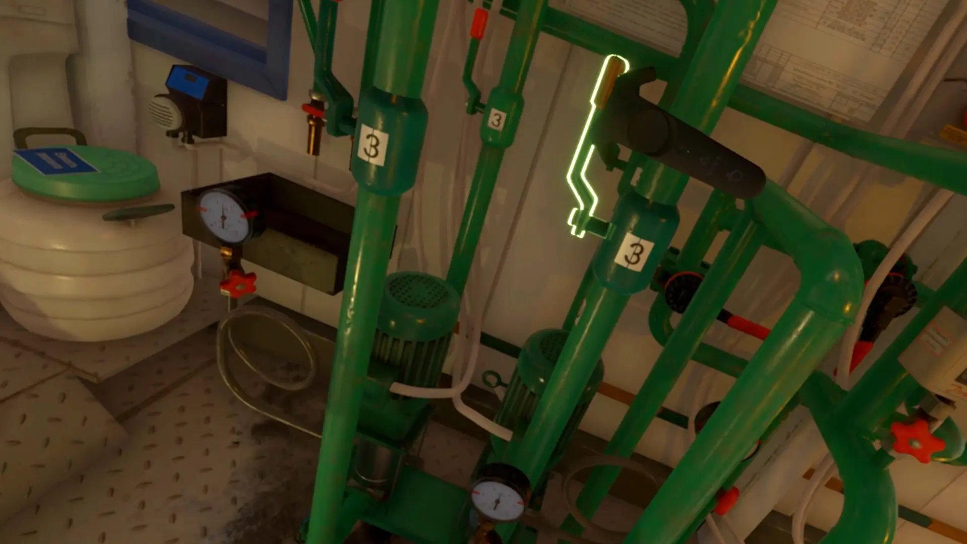 The simulator reproduces all the equipment pieces with high accuracy and level of detail.