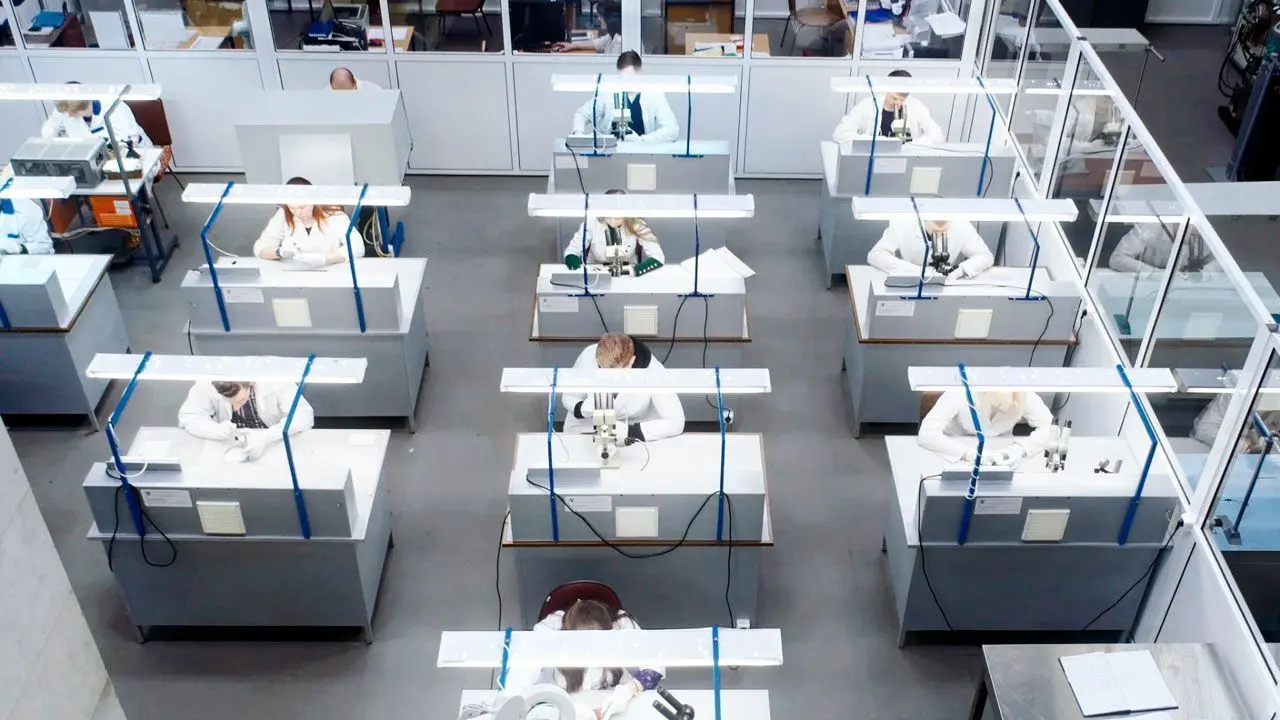 An assembling department of the enterprise.