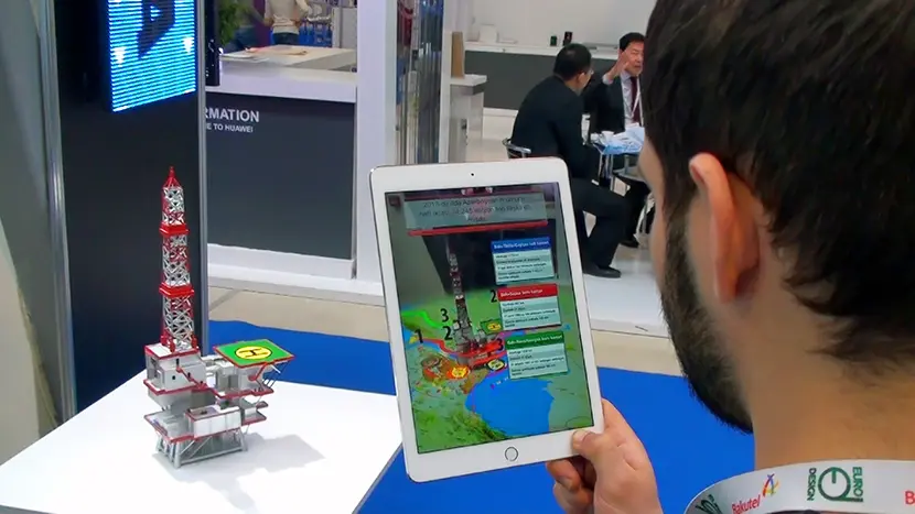 Augmented reality with 3D tracking technology.