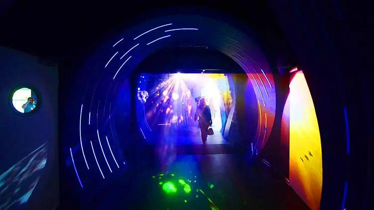 The hall with the fog screen.