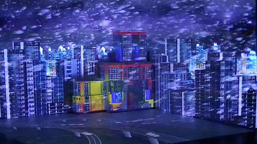 It is snowing in the world of interactive 3D mapping: somebody probably was in a bad mood.