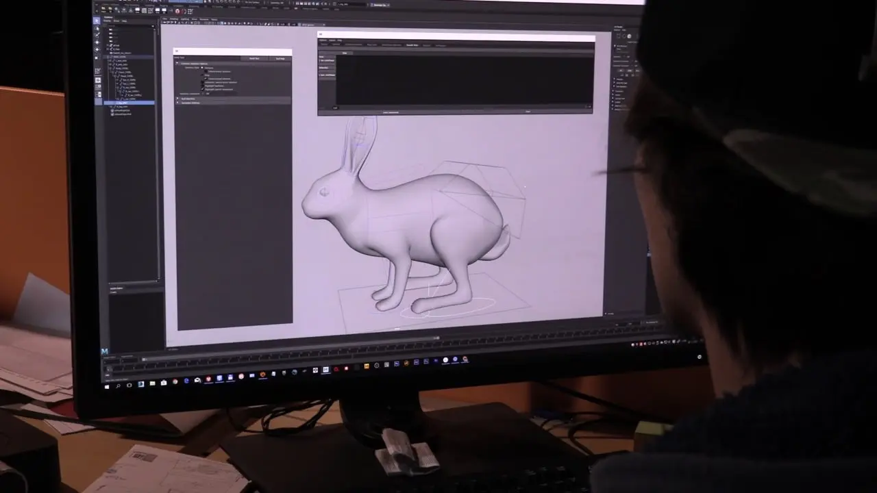 Animation of a fluffy character.