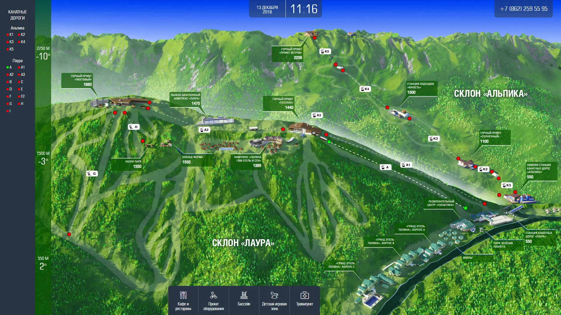 Overall view of the summer map.