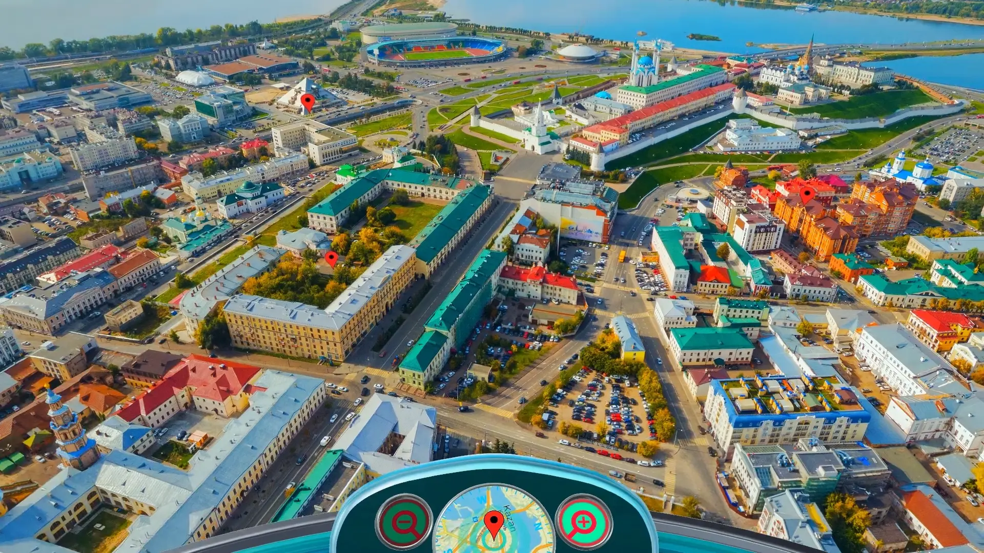 ... or examine the the Kazan Kremlin from a bird's eye view.
