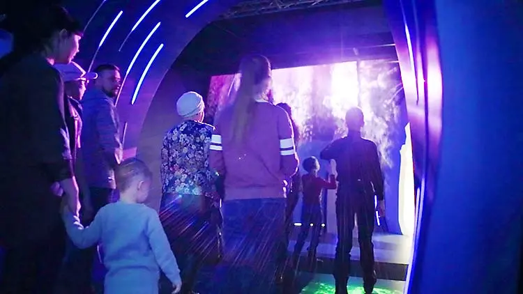 A film demonstrated on the fog screen.
