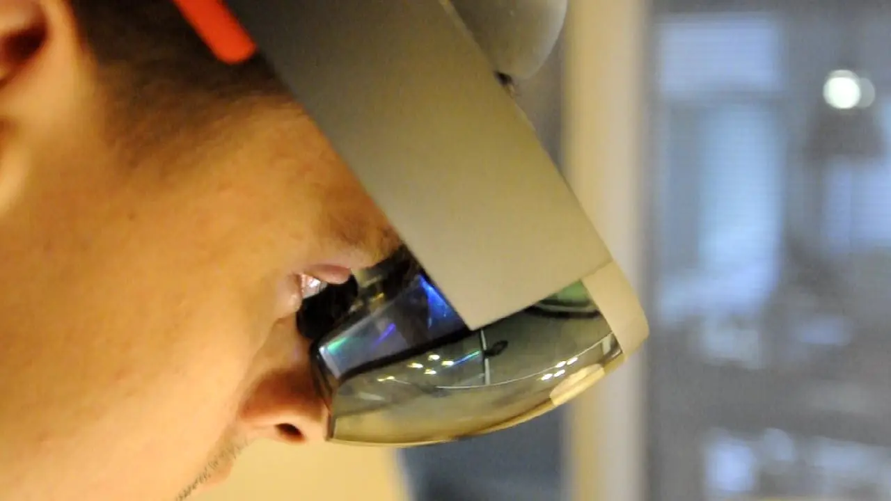 Microsoft Hololens headset.