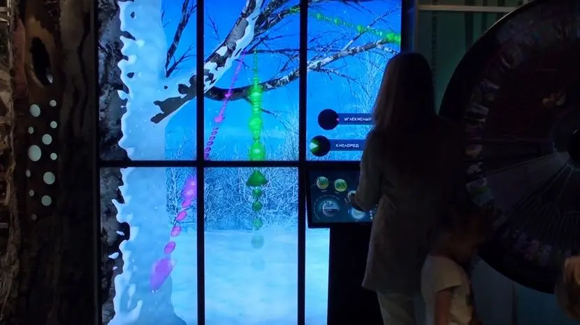 Winter comes to the interactive installation...