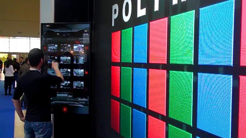 Multi touch interface of the video wall control.